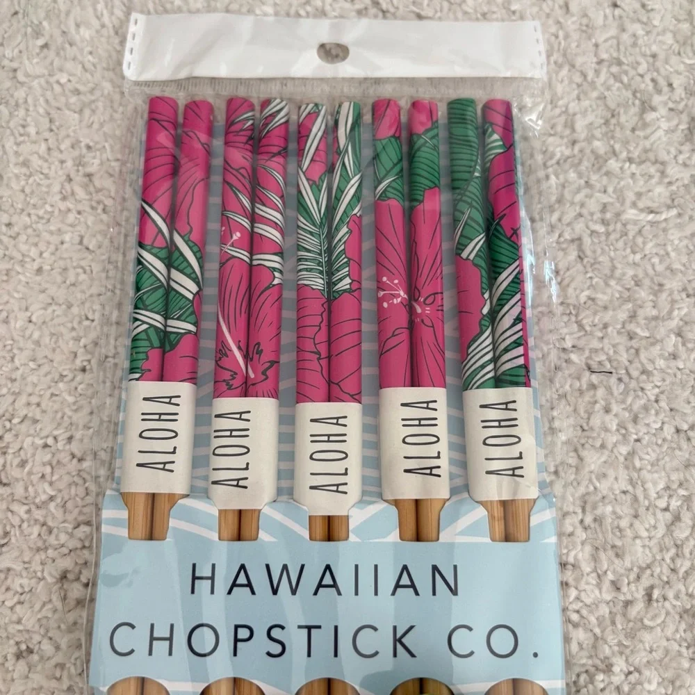 Life's Eternal Question Kitchen Towel and Hawaiian Chopsticks Set